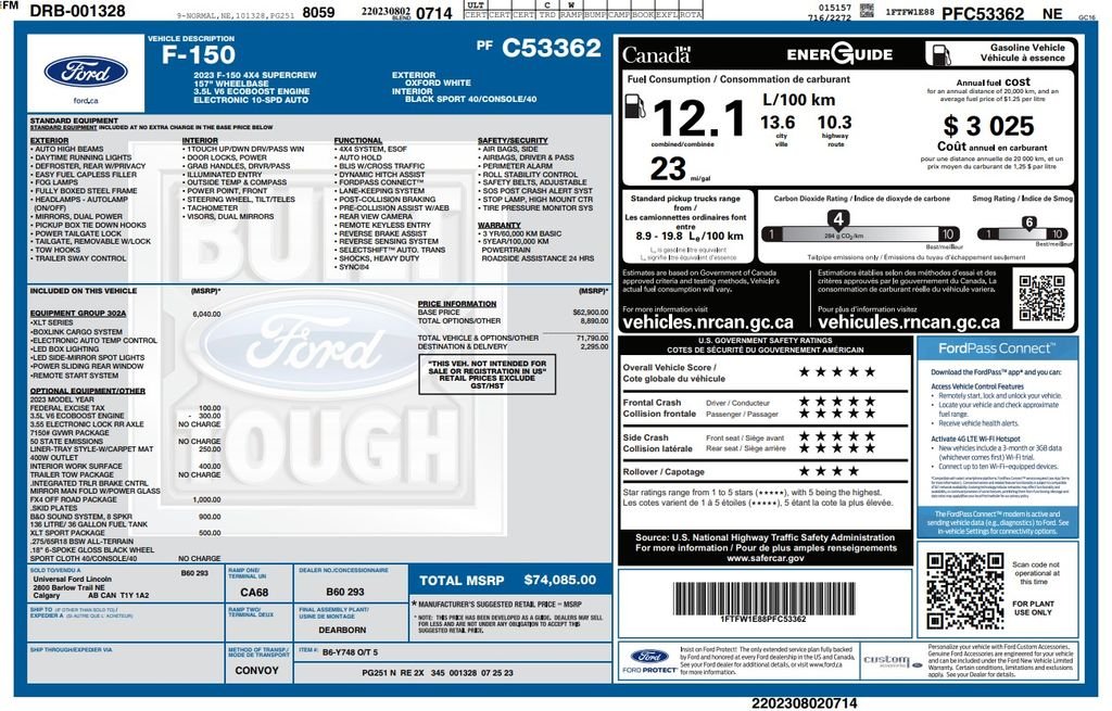 Used 2023 Oxford White Ford XLT image 3