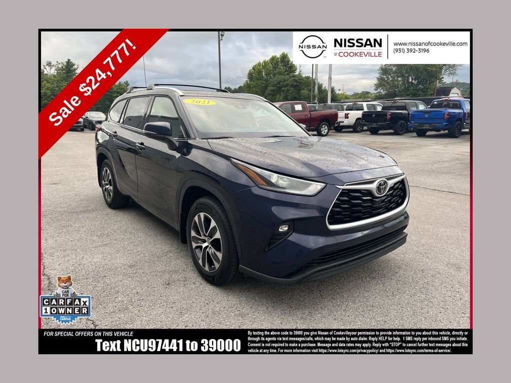 Used 2021 Blue Toyota XLE image 1