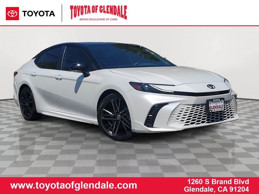 Used 2025 Midnight Black Metallic Toyota XSE image 1