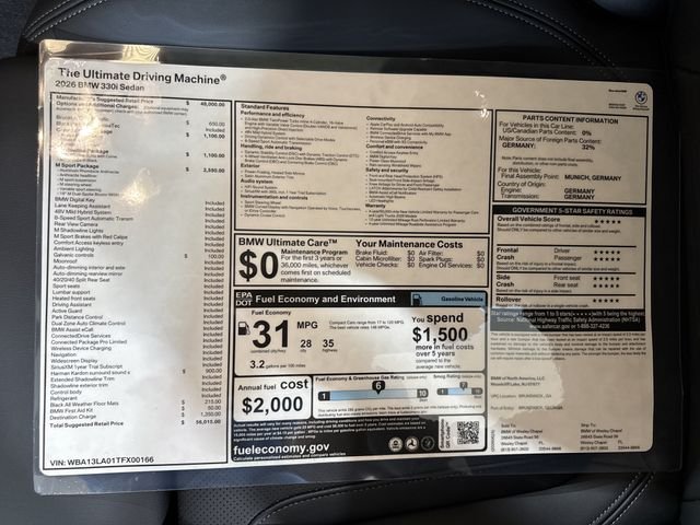 New 2026 Brooklyn Grey Metallic BMW 330i image 26