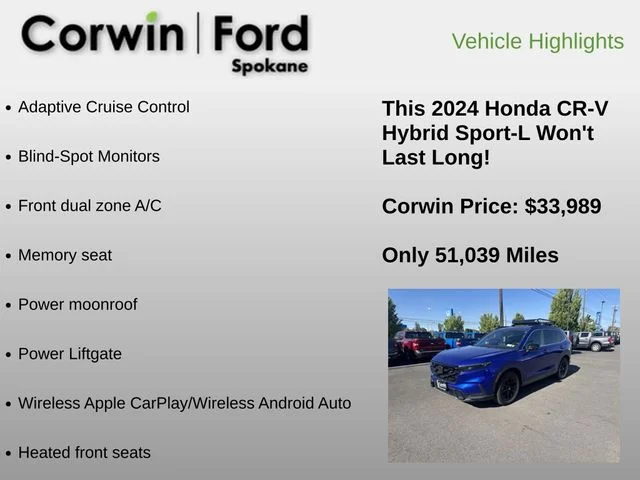 Used 2024 Still Night Pearl Honda Sport-L image 6