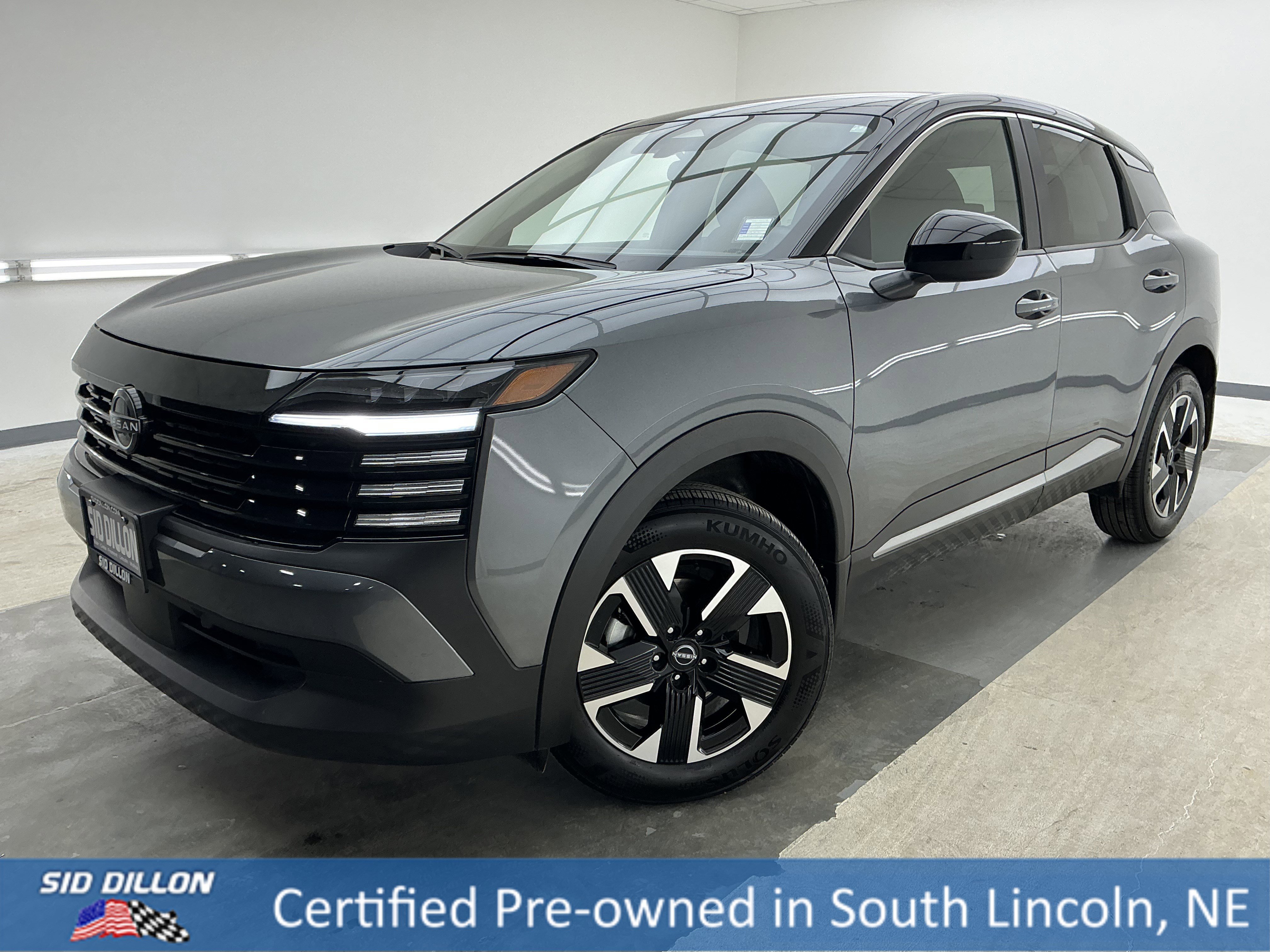 Gun Metallic/Super Black 2025 Nissan Kicks SV AWD SUV / Crossover All-Wheel Drive Continuously Variable Transmission