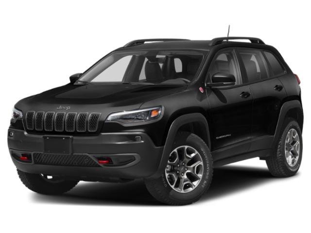 Used 2021 Diamond Black Crystal Pearlcoat Jeep Trailhawk image 1