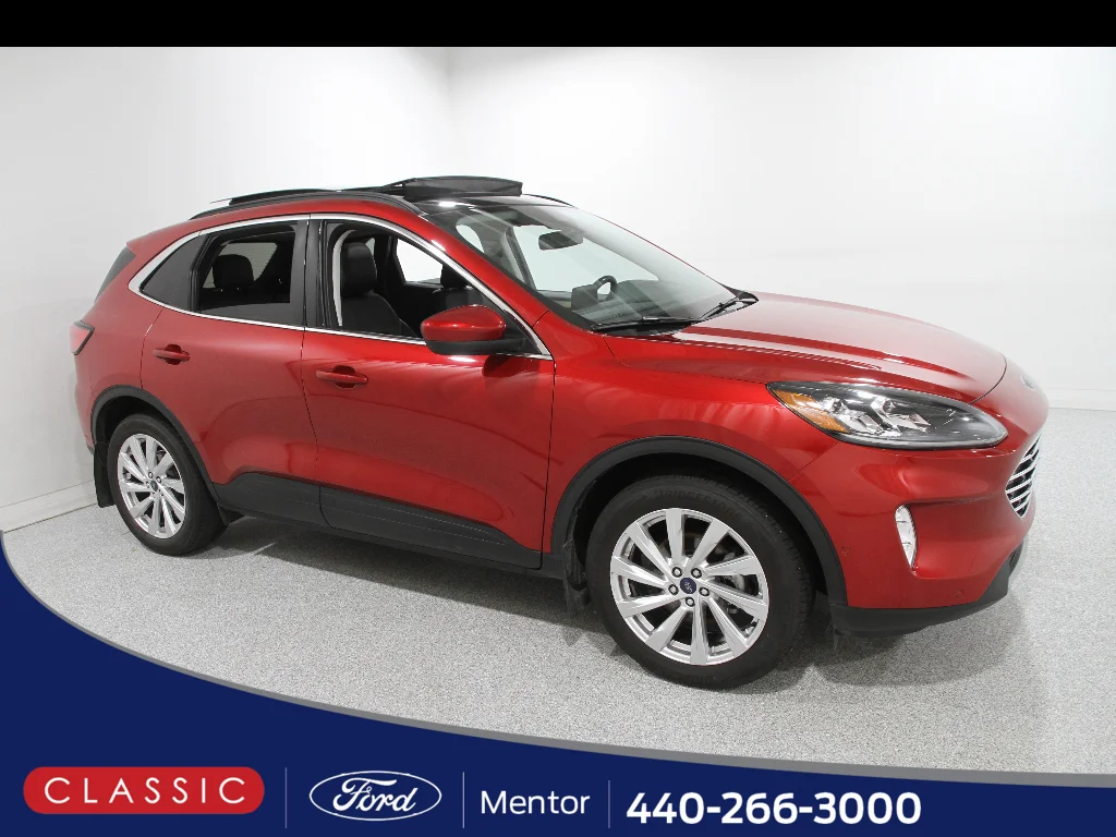 Certified Used 2022 Rapid Red Metallic Tinted Clearcoat Ford Titanium image 1