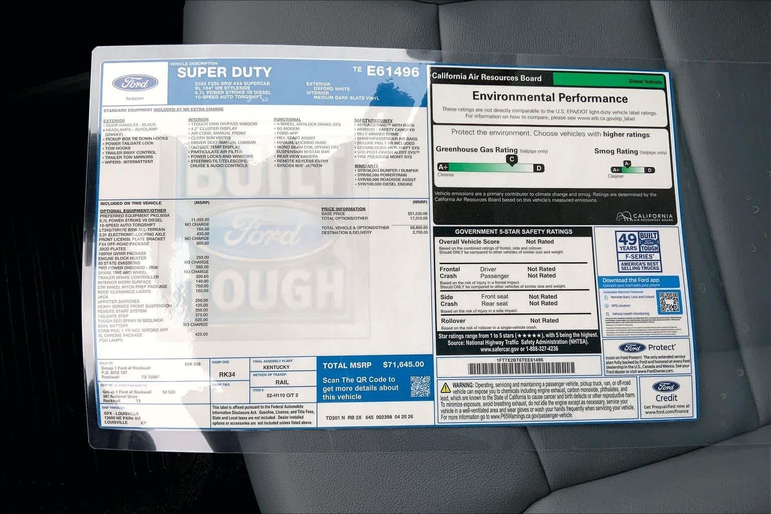 New 2026 Oxford White Ford F-250® XL image 19