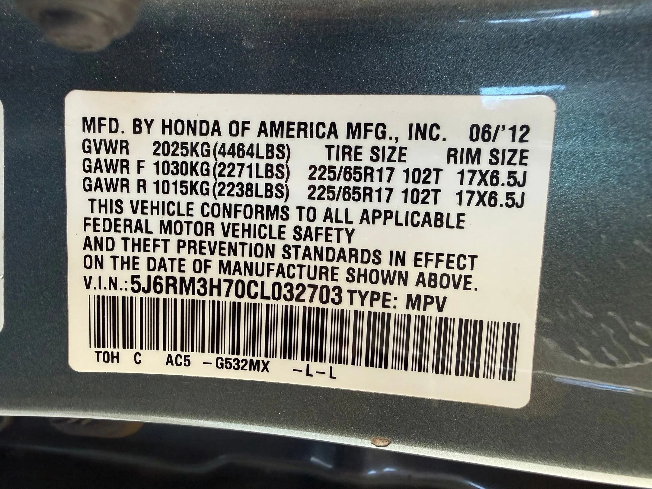 Used 2012 Green Honda EX-L image 27