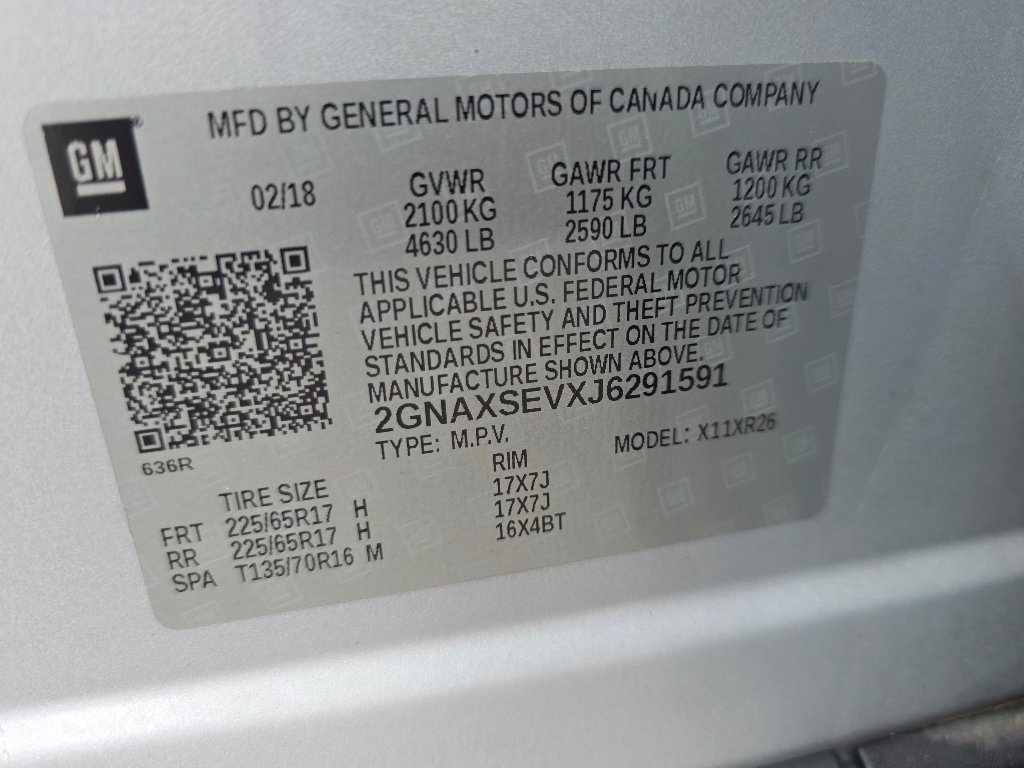 Used 2018 Silver Ice Metallic Chevrolet LT image 34