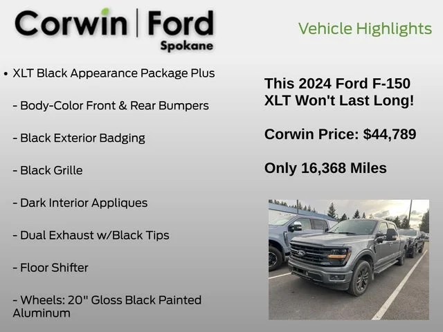 Used 2024 Carbonized Gray Metallic Ford XLT image 6