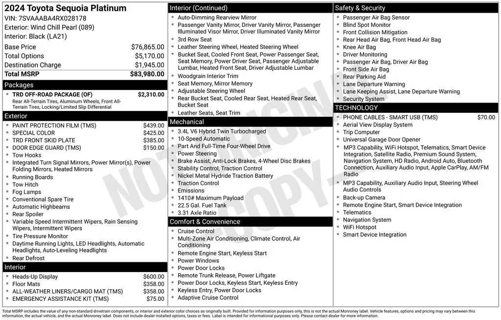 Used 2024 Pearl Toyota Platinum image 6