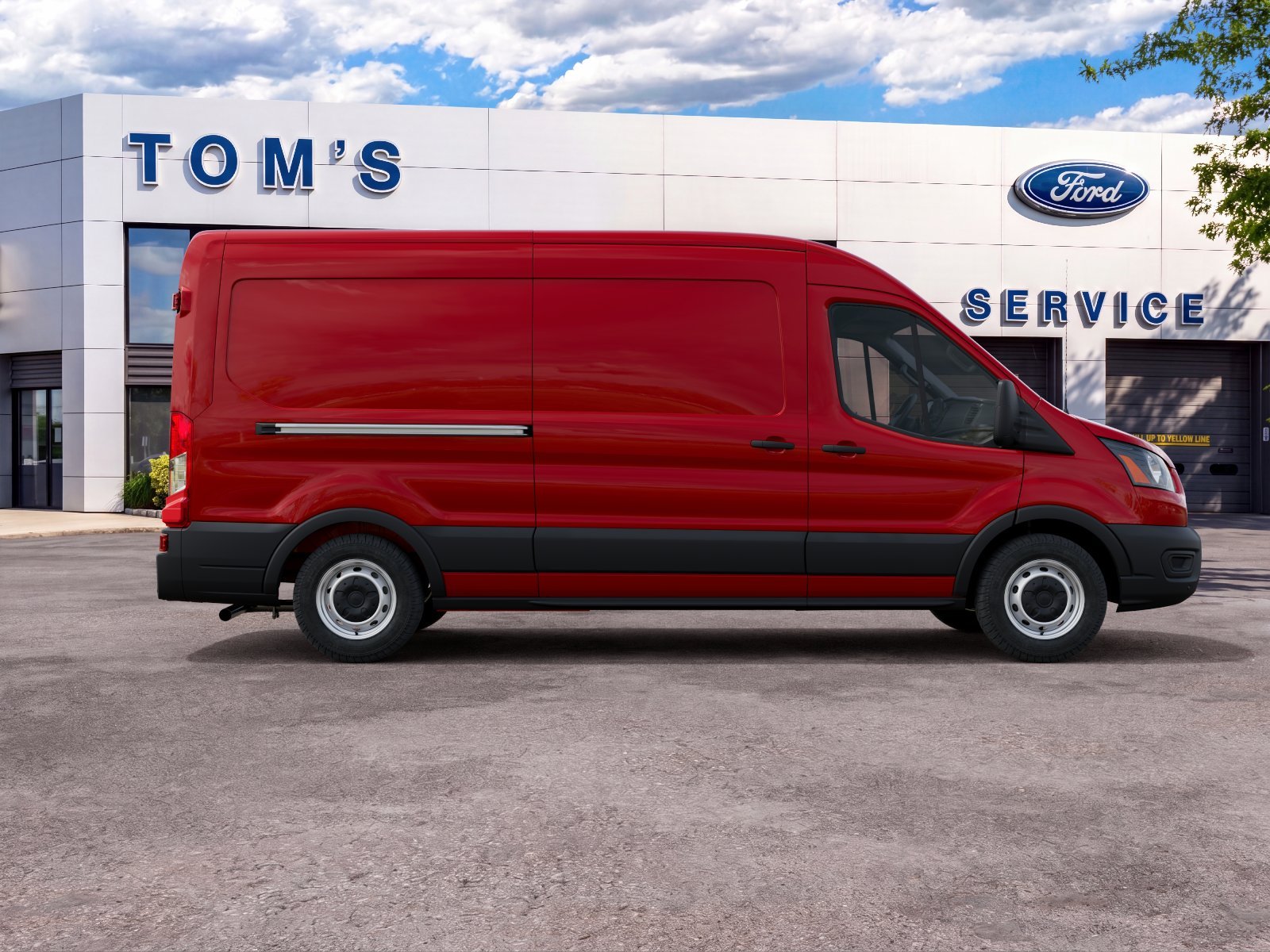 New 2027 Race Red Ford Cargo Van image 5