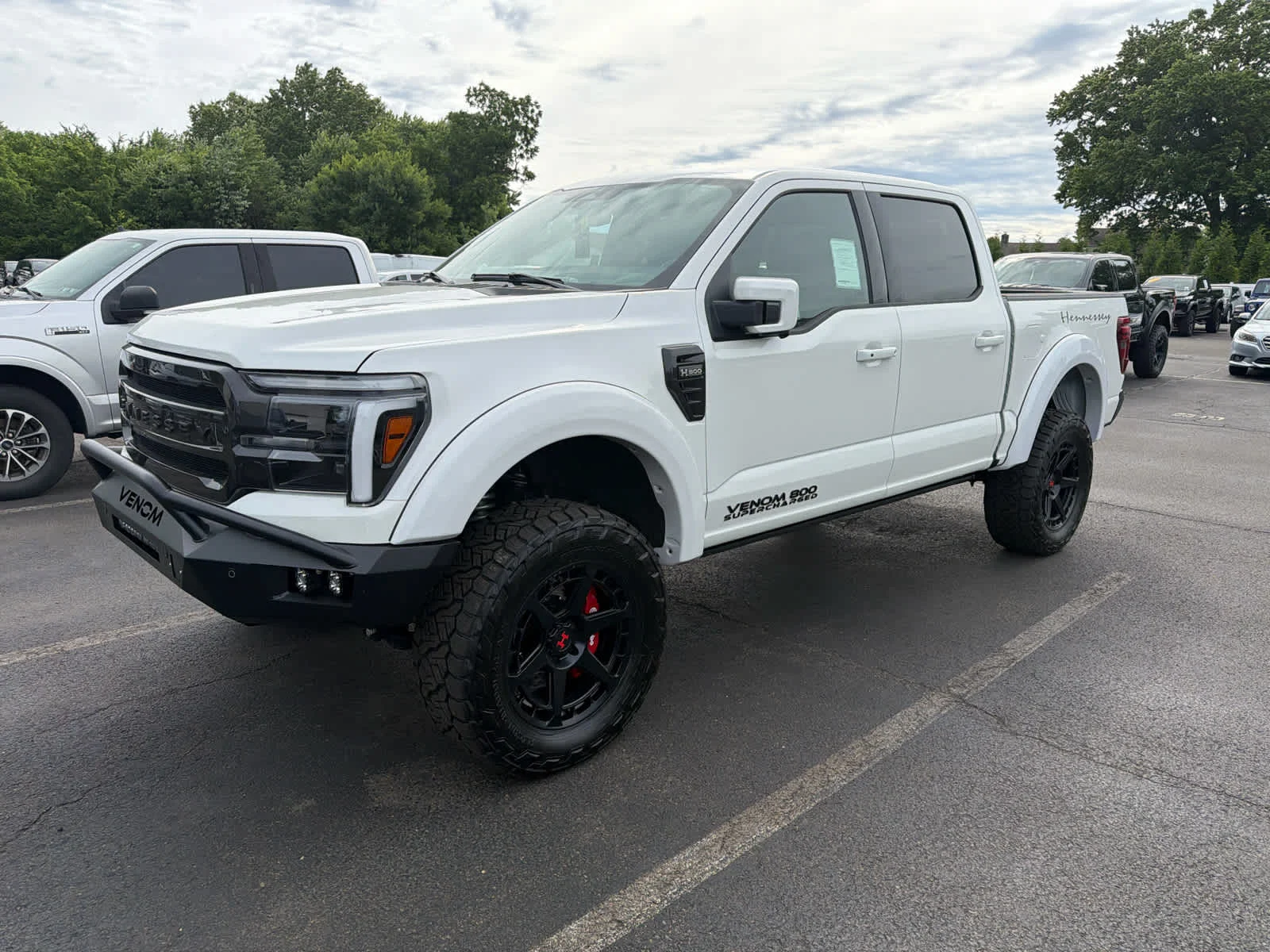 New 2026 Star White Metallic Tri-Coat Ford Lariat HENNESSEY VENOM 800 image 3
