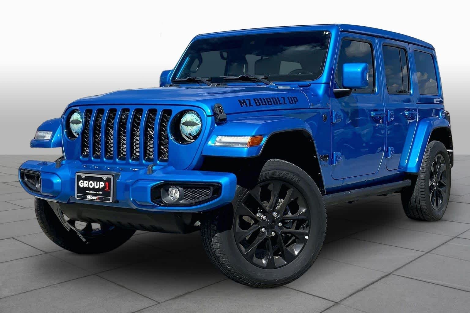 Used 2022 Hydro Blue Pearlcoat Jeep Unlimited High Altitude image 2