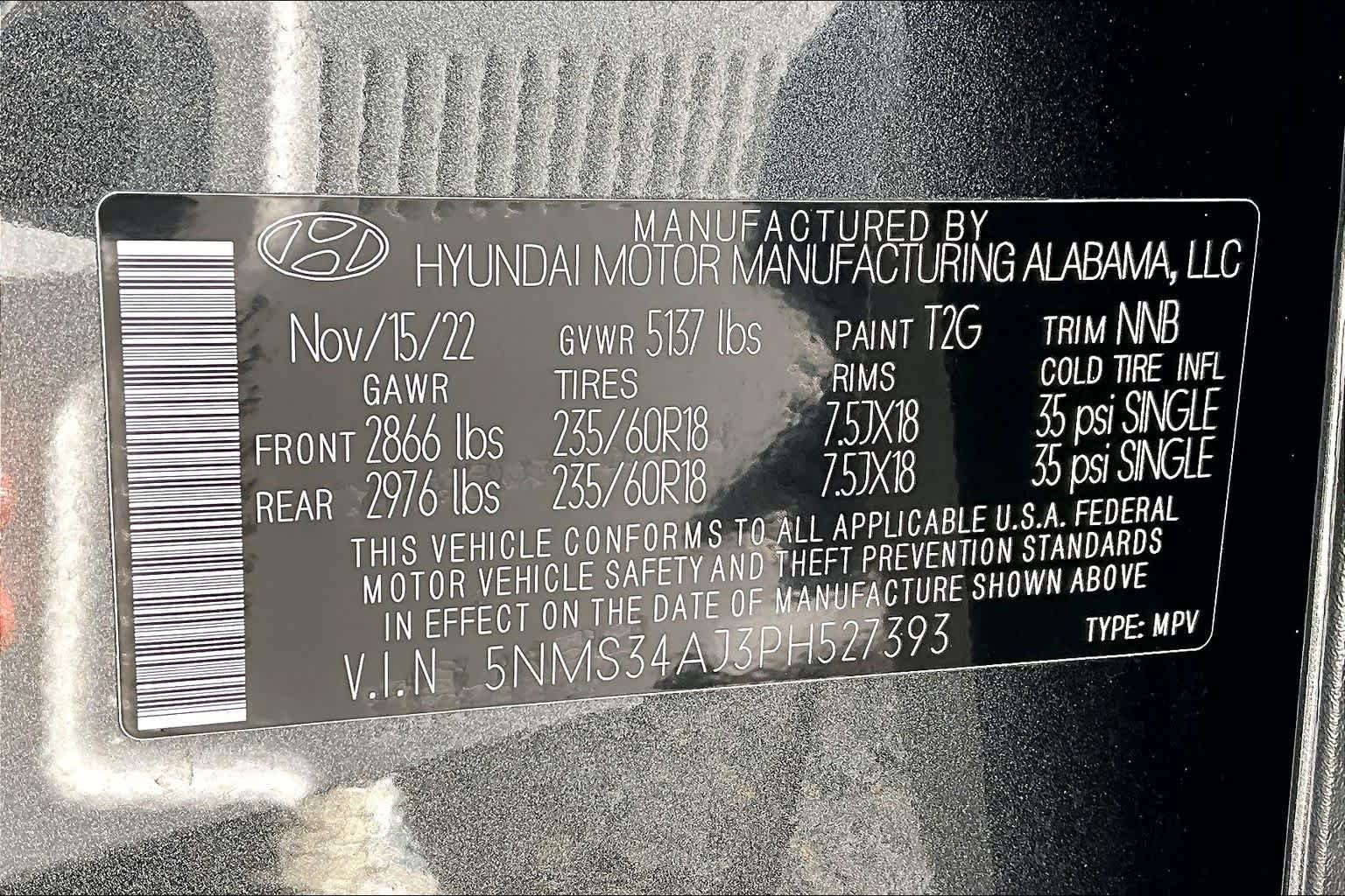 Used 2023 Portofino Gray Hyundai SEL image 37
