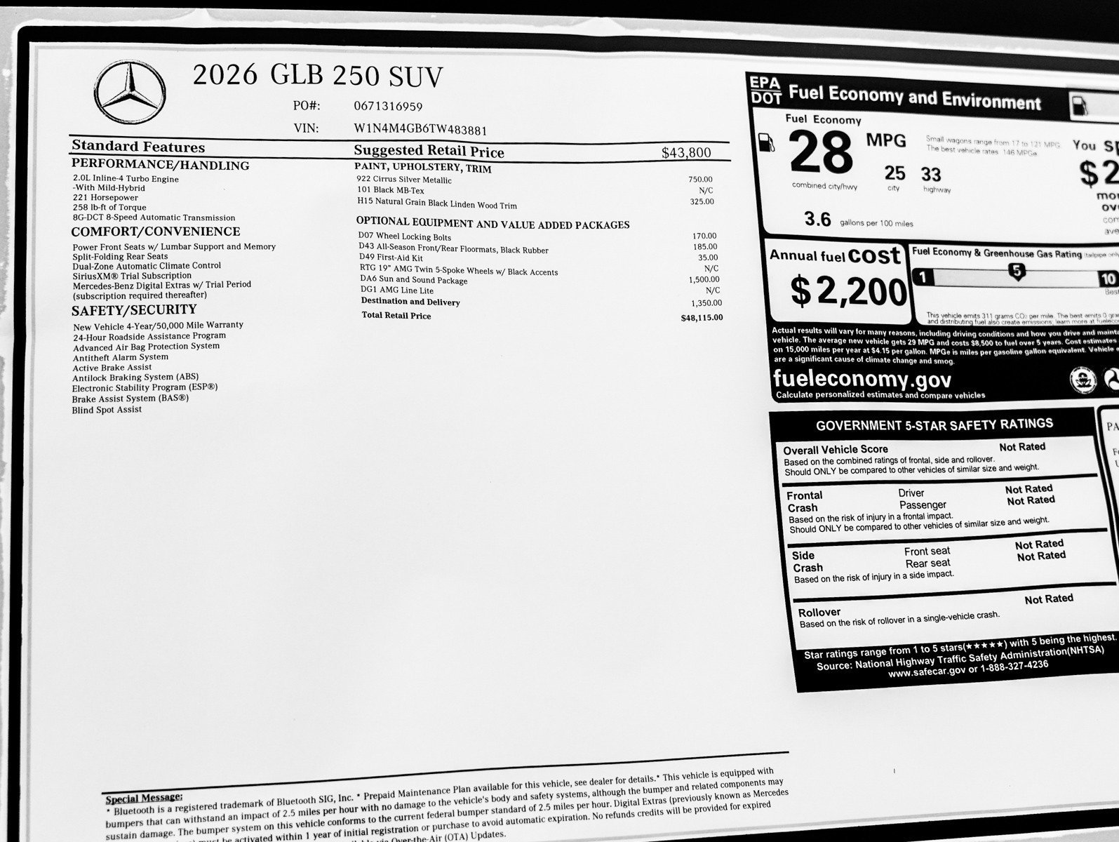New 2026 Cirrus Silver Metallic Mercedes-Benz GLB 250 image 26