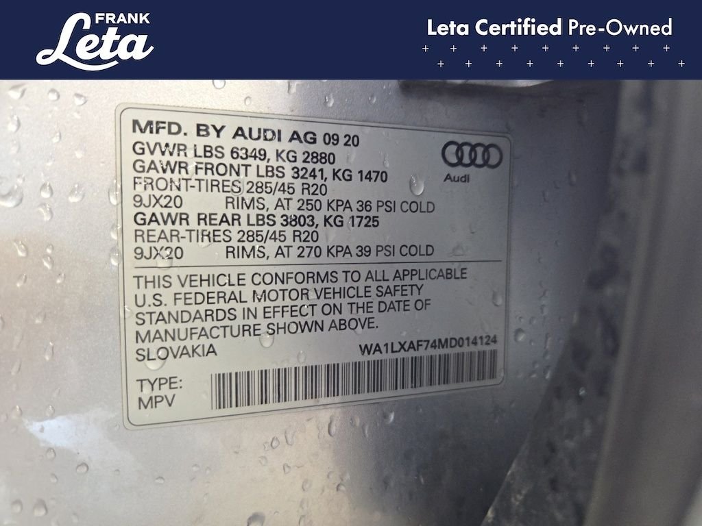 Used 2021 Florett Silver Metallic Audi  image 28