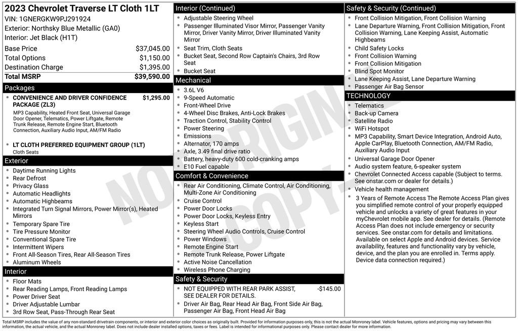 Used 2023 Blue Chevrolet LT image 2