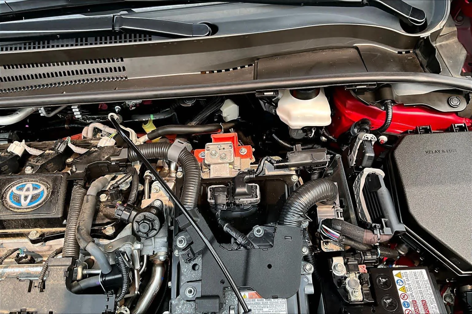 Used 2024 Ruby Flare Pearl Toyota Hybrid SE image 33