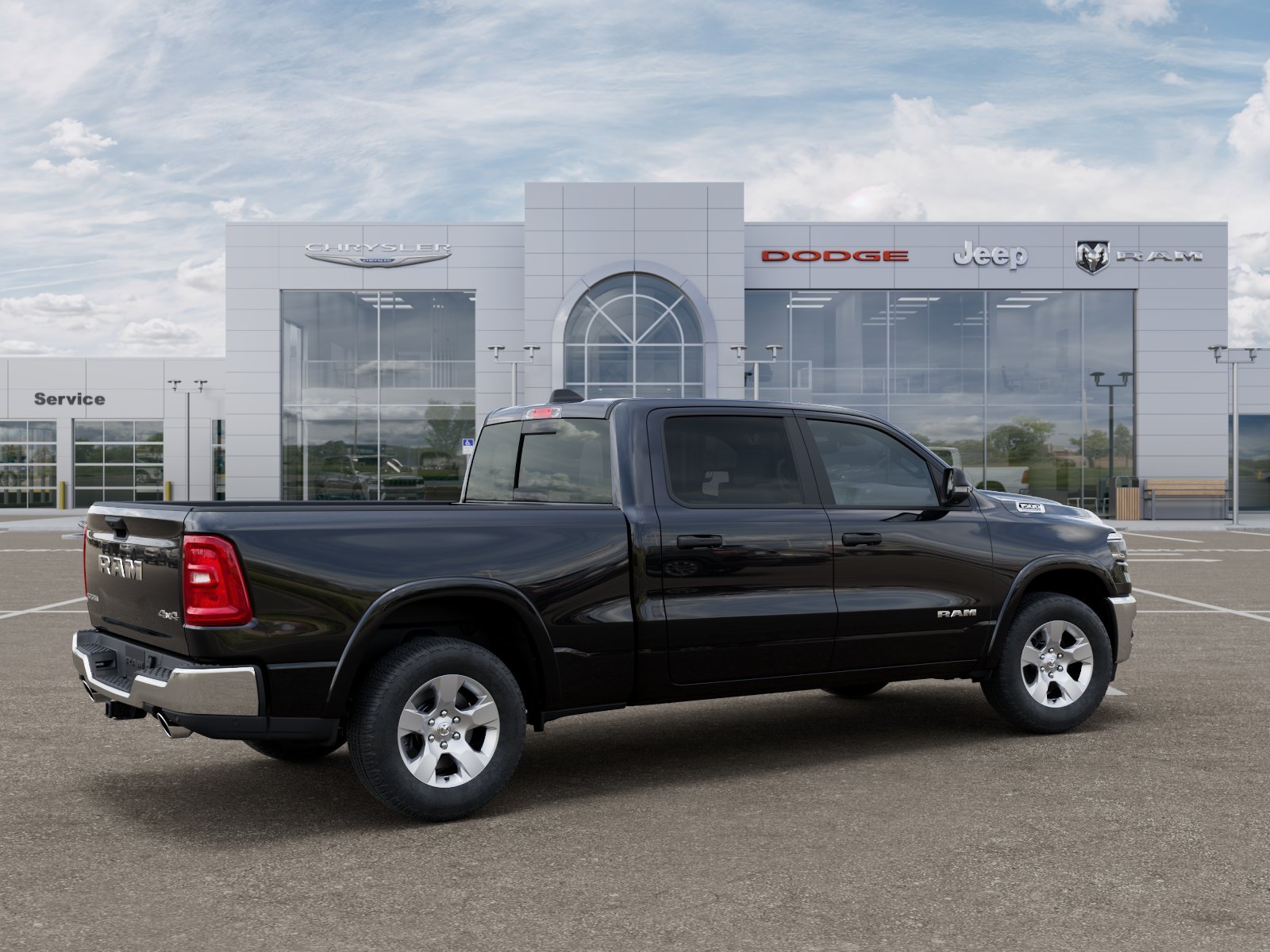 New 2026 Diamond Black Crystal Pearl-Coat Exterior Paint RAM Big Horn image 18