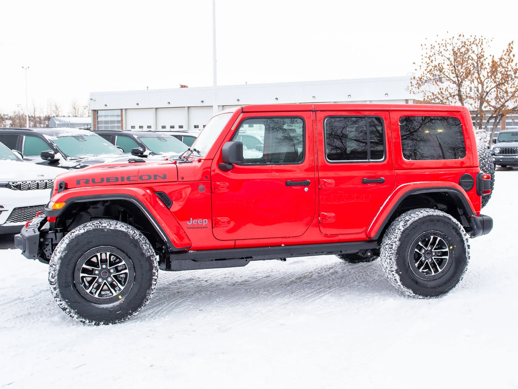 New 2026 Red Jeep Rubicon X*, 35 Inch Tires, Steel Bumpers, Nappa Leather image 4
