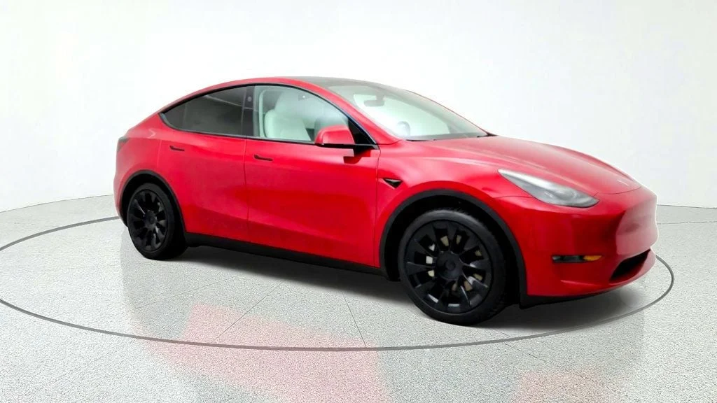 Used 2023 Red Multi-Coat Tesla Long Range AWD image 3