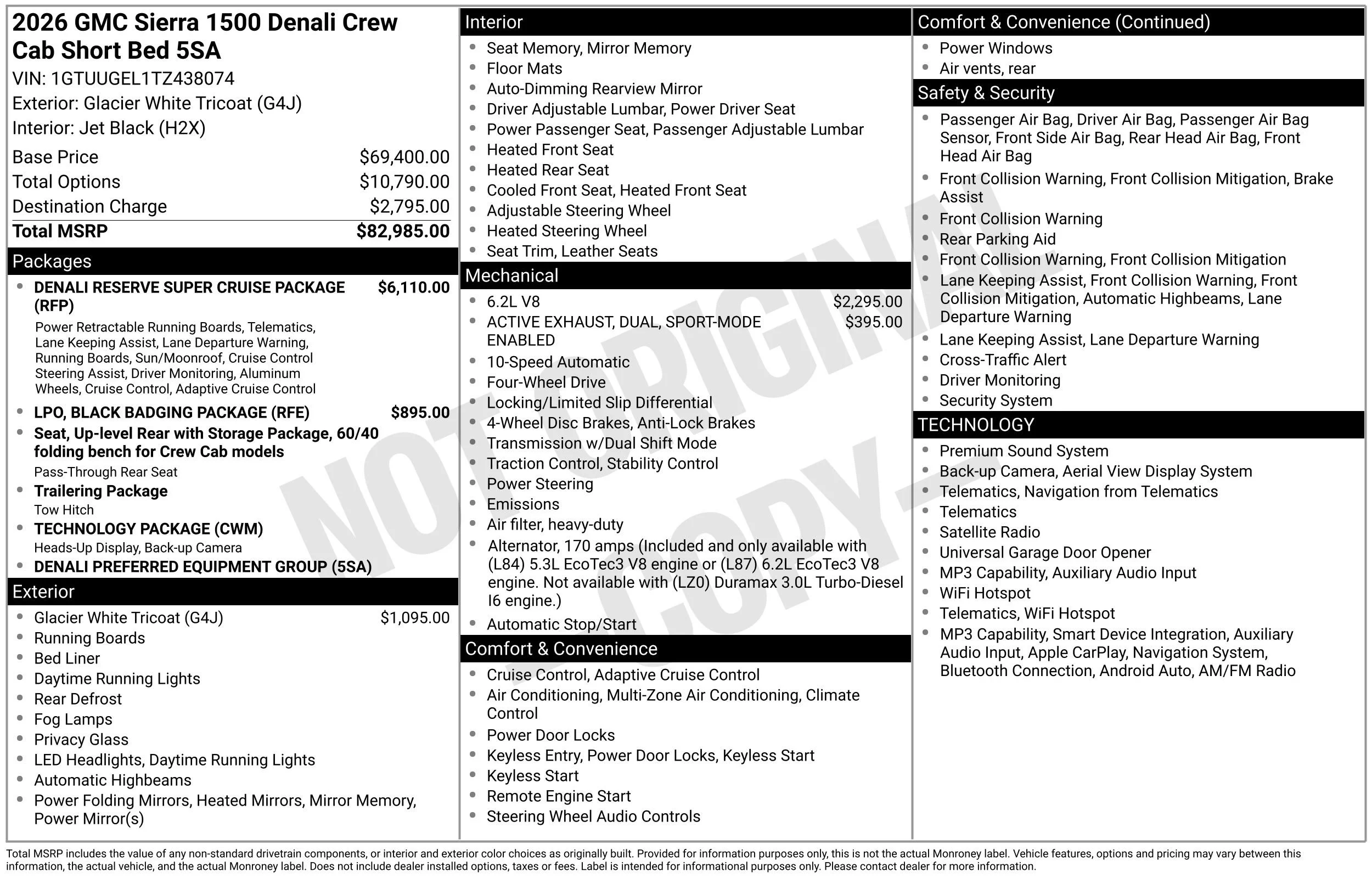 New 2026 Glacier White Tricoat GMC Denali image 47