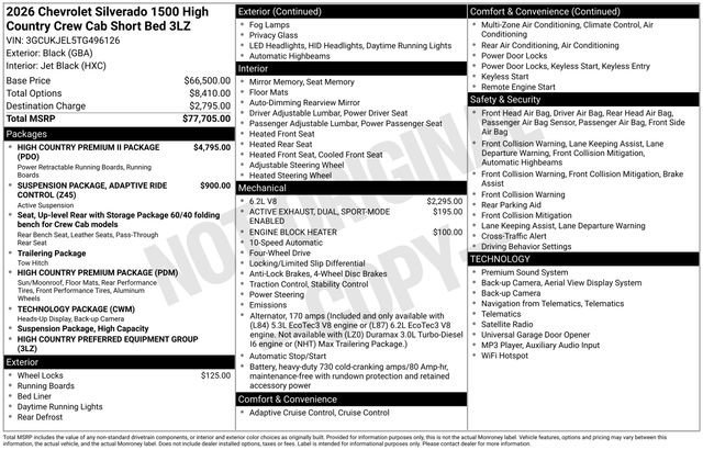 New 2026 Black Chevrolet High Country image 26