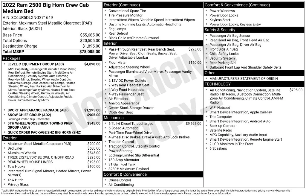 Used 2022 Gray Ram Big Horn image 2