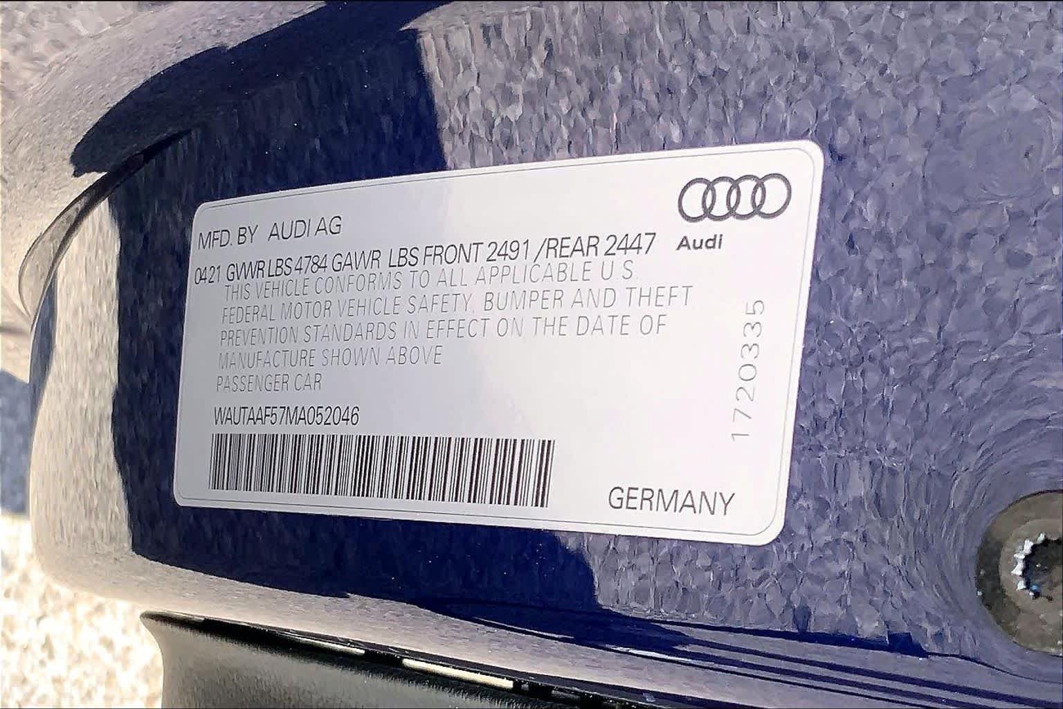 Used 2021 Navarra Blue Metallic Audi S line Premium Plus image 34
