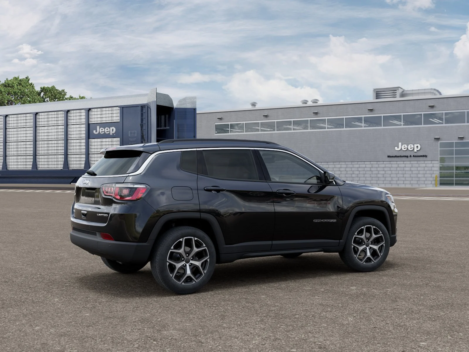 New 2026 Diamond Black Crystal Pearl-Coat Exterior Paint Jeep Limited image 2