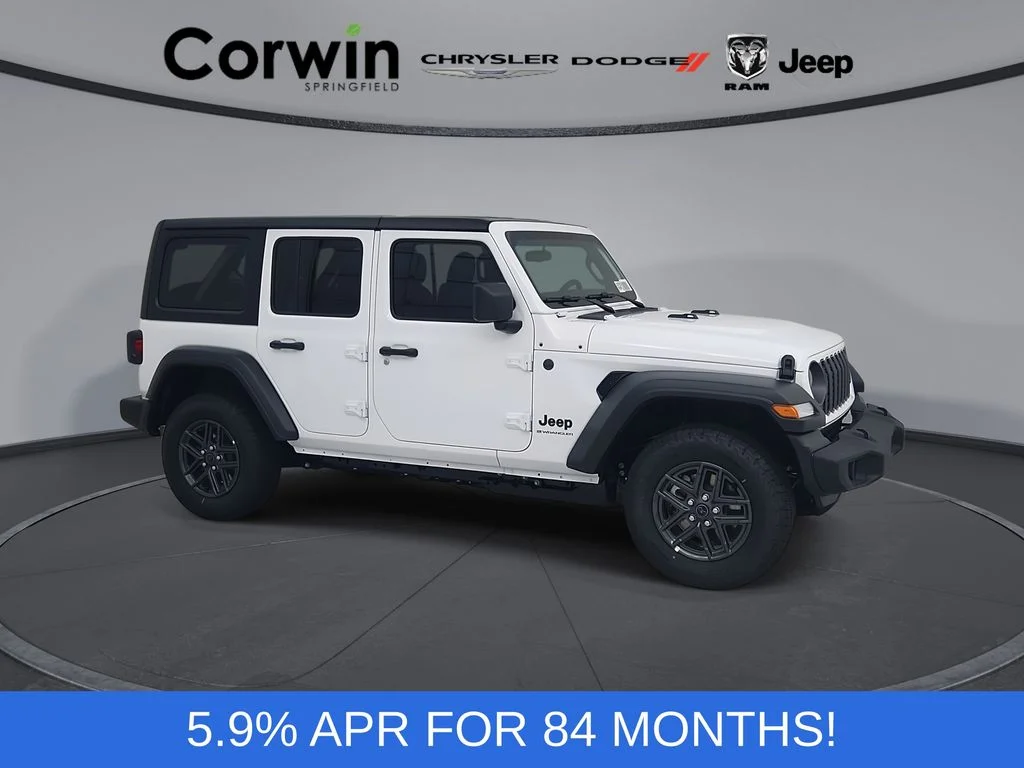 New 2026 Bright White Clear-Coat Exterior Paint Jeep Sport image 1