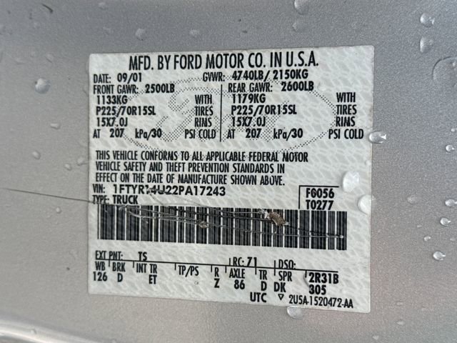 Used 2002 Silver Frost Clearcoat Metallic Ford XLT image 17