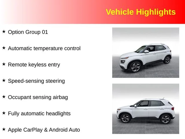 Used 2025 White Hyundai SEL image 3