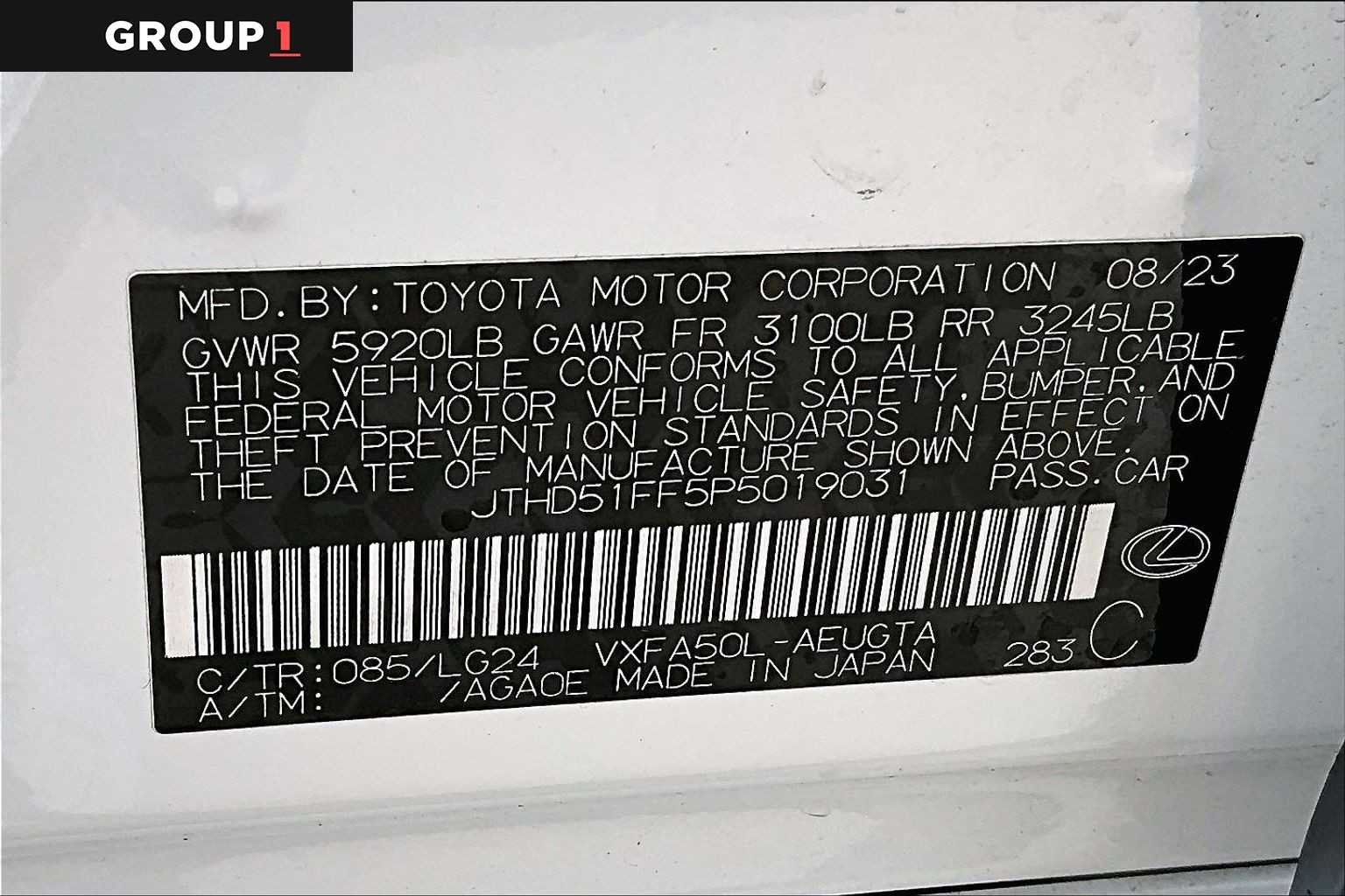 Used 2023 Eminent White Pearl Lexus  image 34