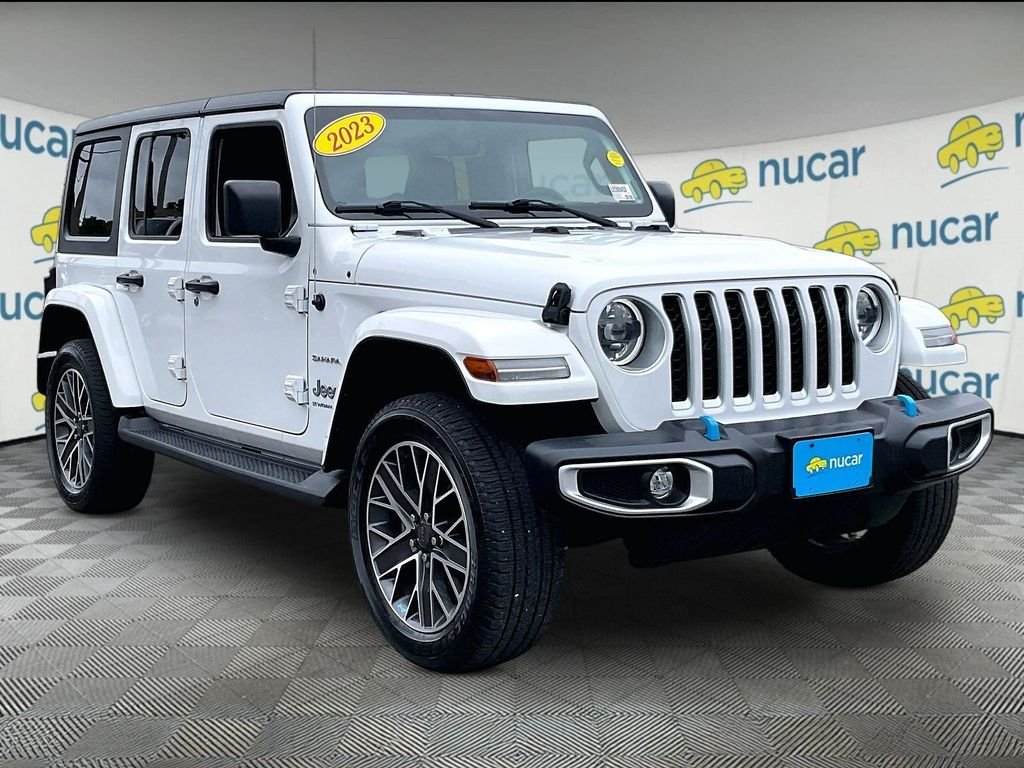 Used 2023 White Jeep Sahara 4xe image 1