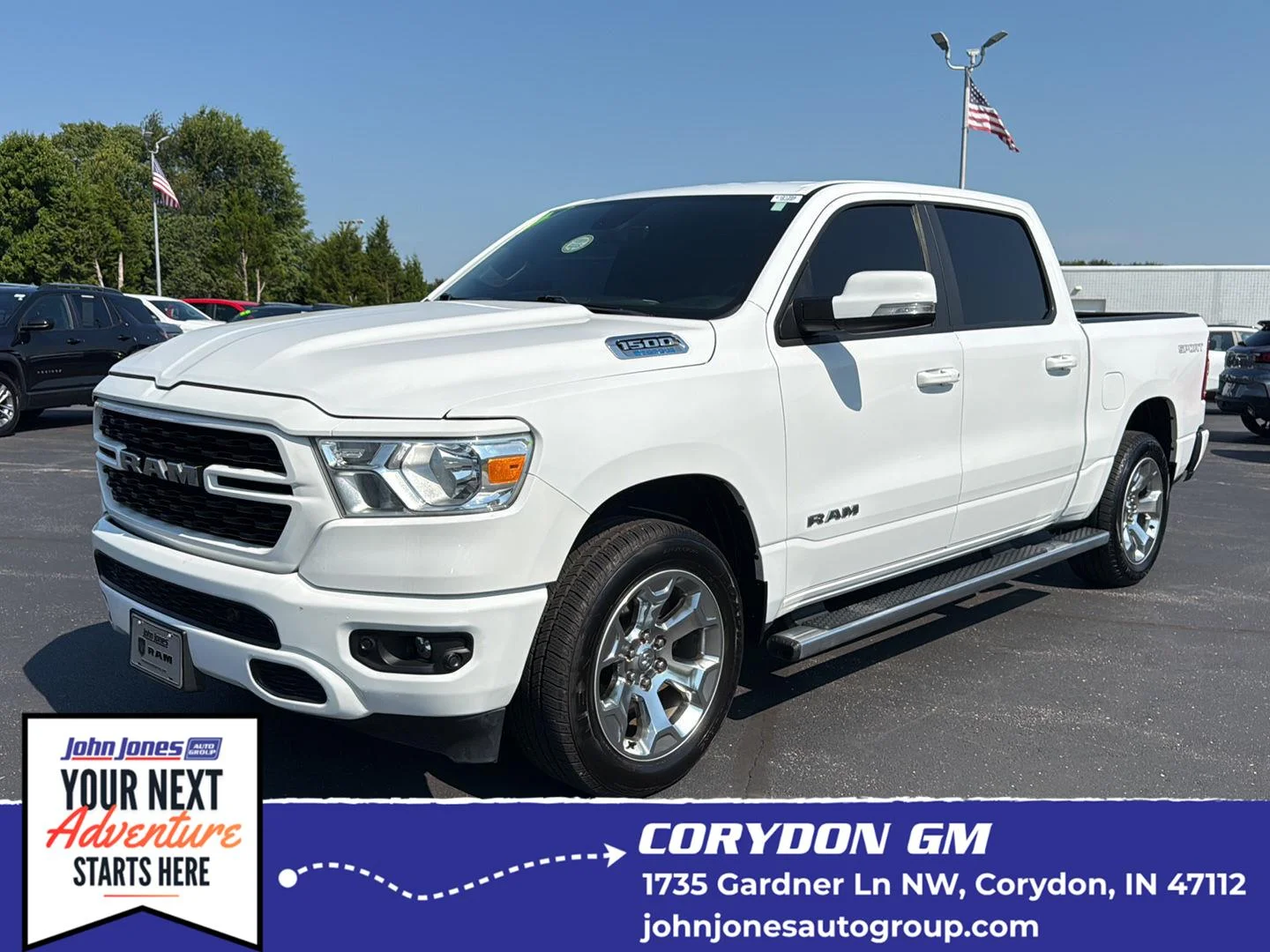 Used 2022 Bright White Clearcoat Ram Big Horn image 1