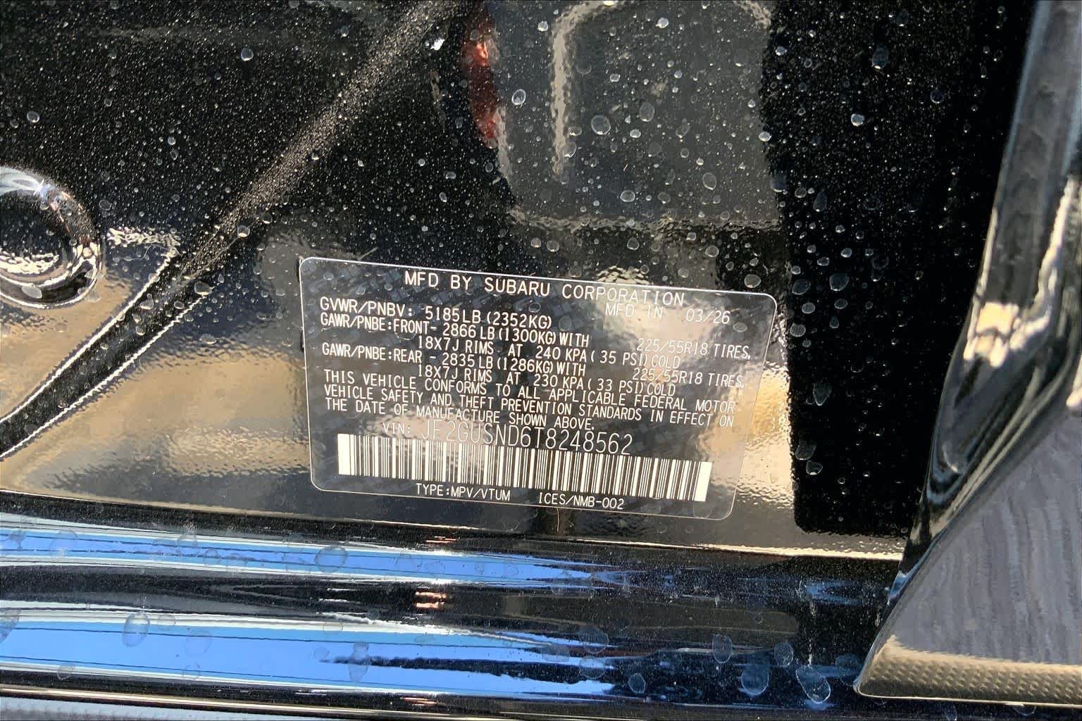 New 2026 CRYSTAL BLACK SILICA Subaru Limited Hybrid image 19