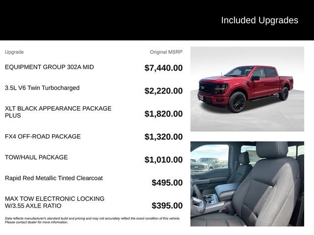 New 2025 Rapid Red Metallic Tinted Clearcoat Ford XLT image 5