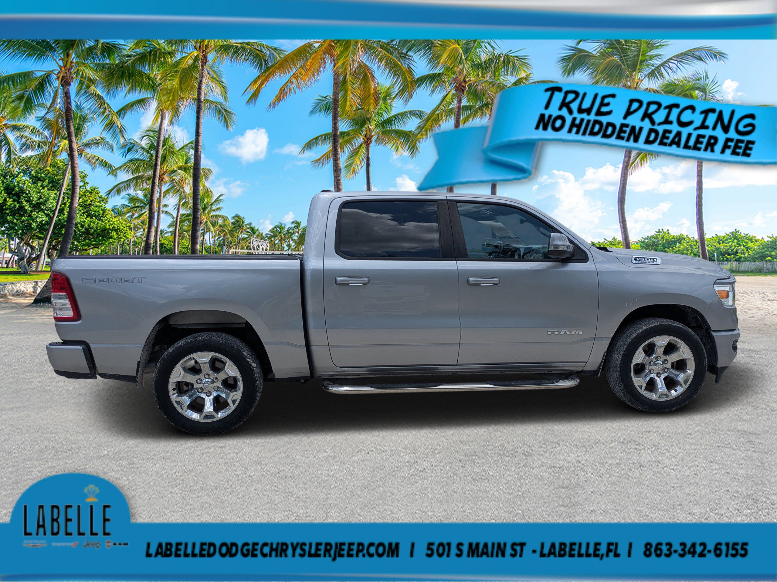 Used 2022 Billet Silver Metallic Clearcoat Ram Big Horn image 2
