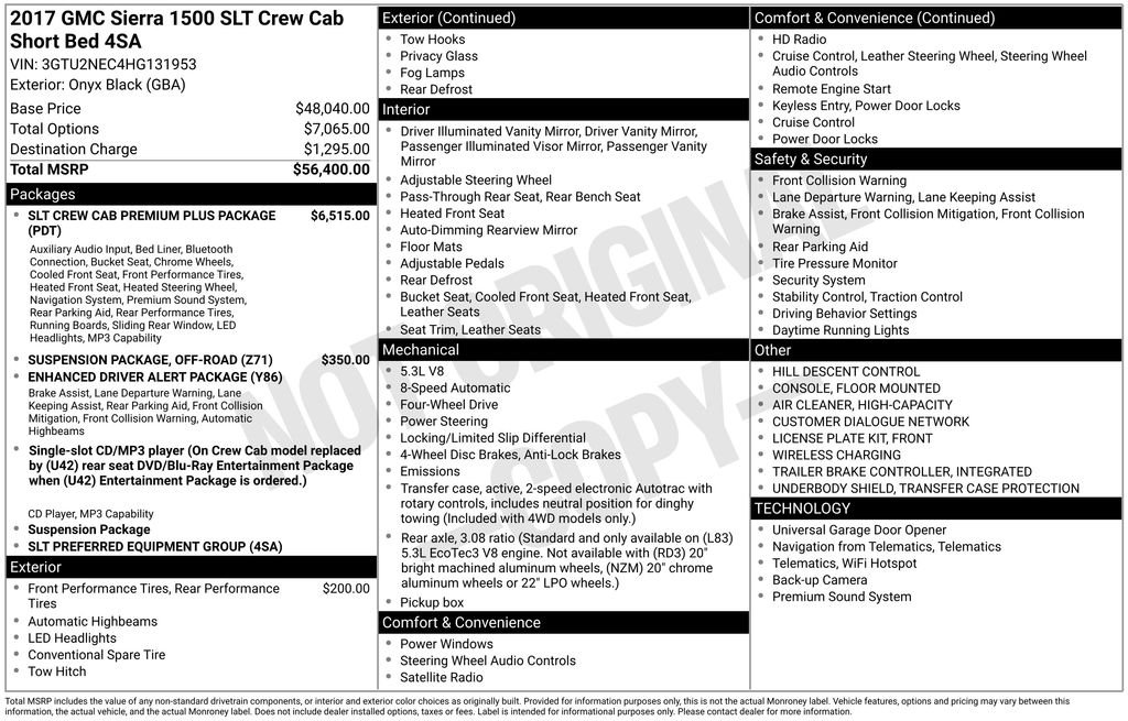 Used 2017 Black GMC SLT image 42