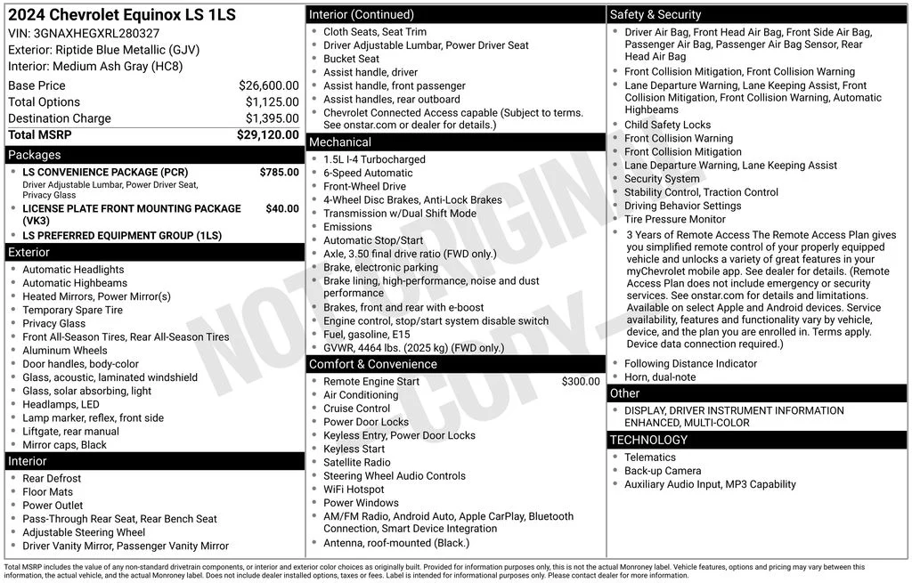 Used 2024 Blue Chevrolet LS image 6