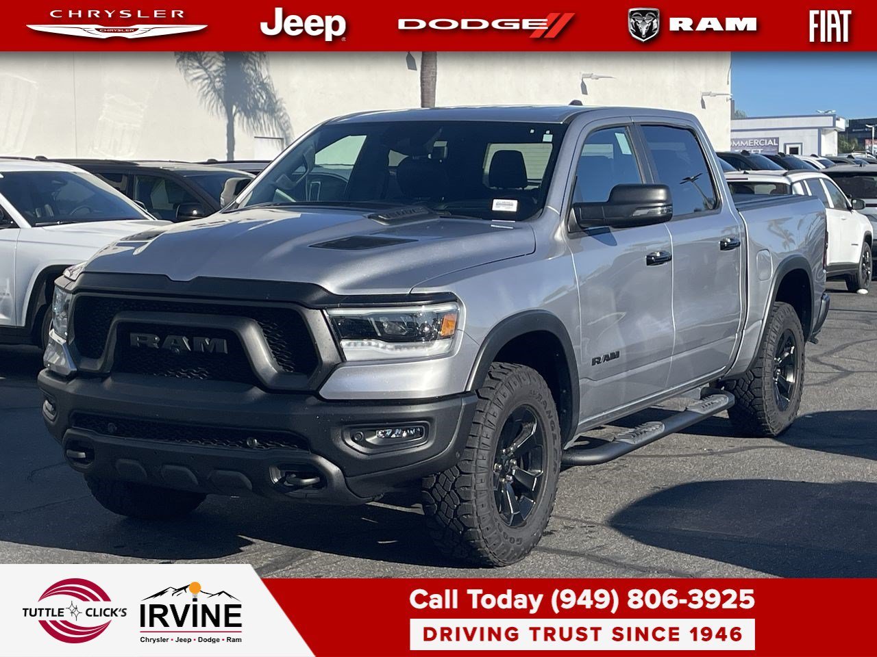 Used 2023 Billet Silver Metallic Clearcoat Ram Rebel image 2