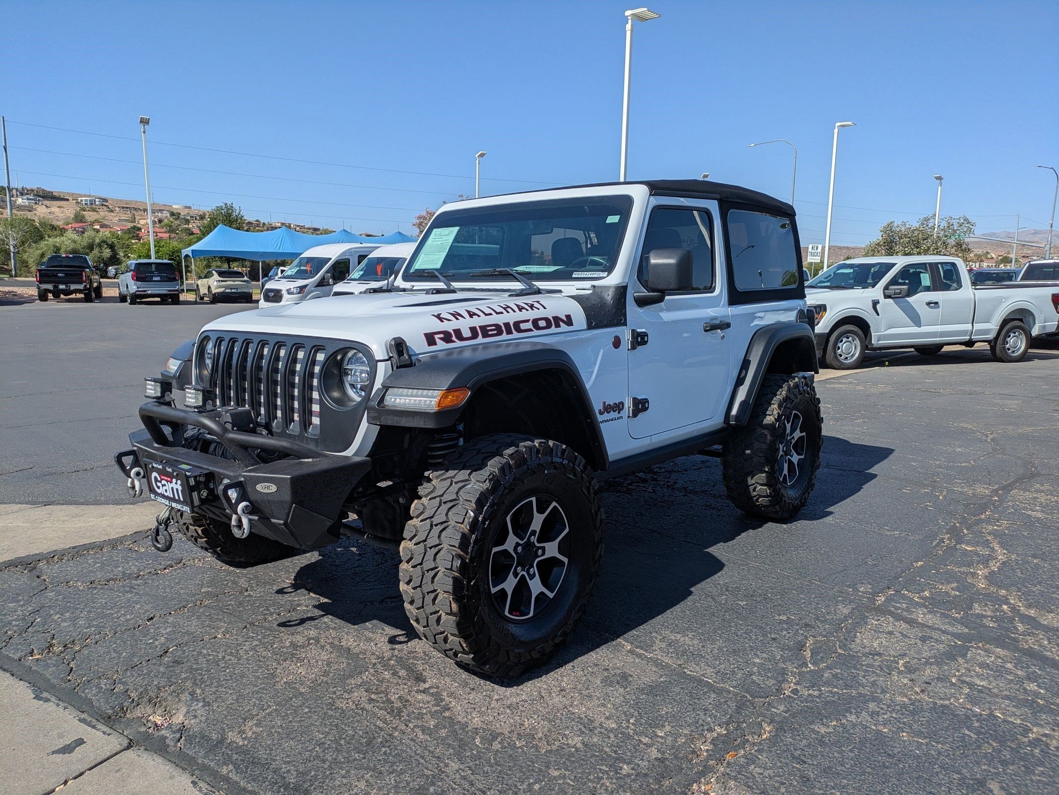 Used 2021 Bright White Clearcoat Jeep Rubicon image 7