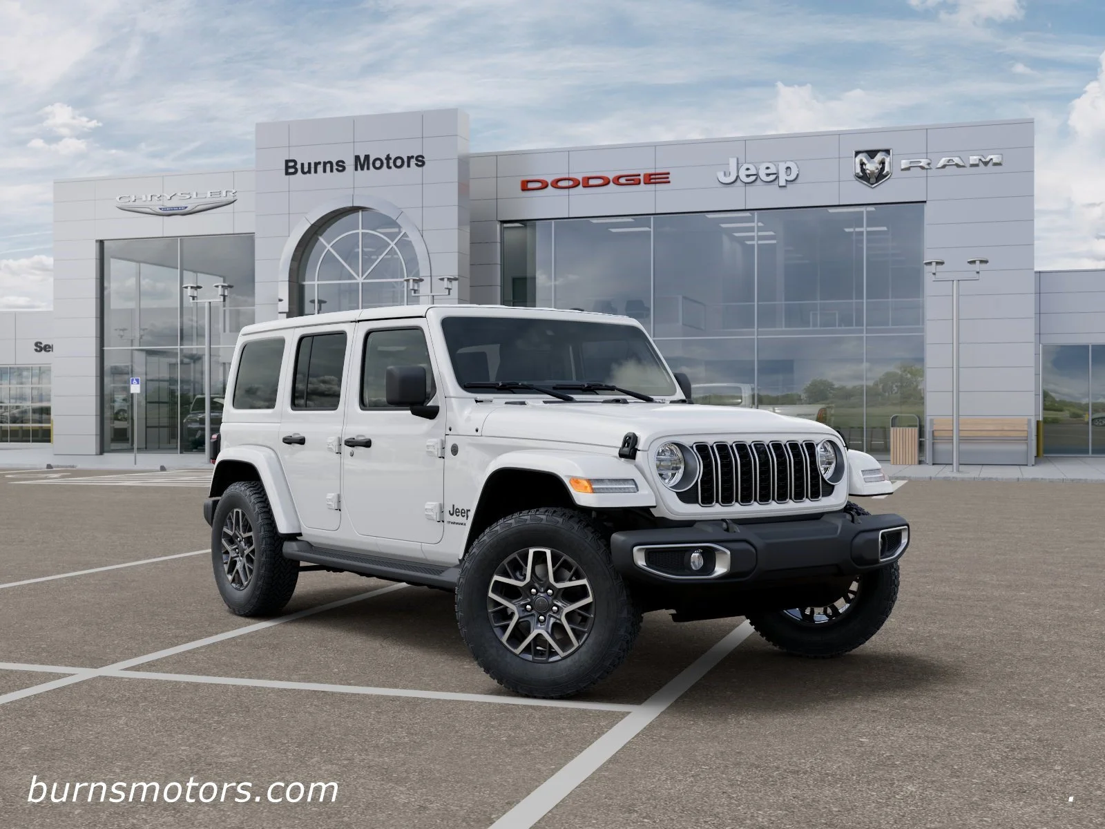 New 2026 Bright White Clear-Coat Exterior Paint Jeep Sahara 4-Door image 5
