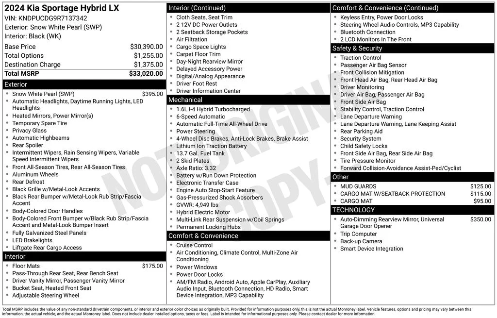 Used 2024 White Kia LX image 6