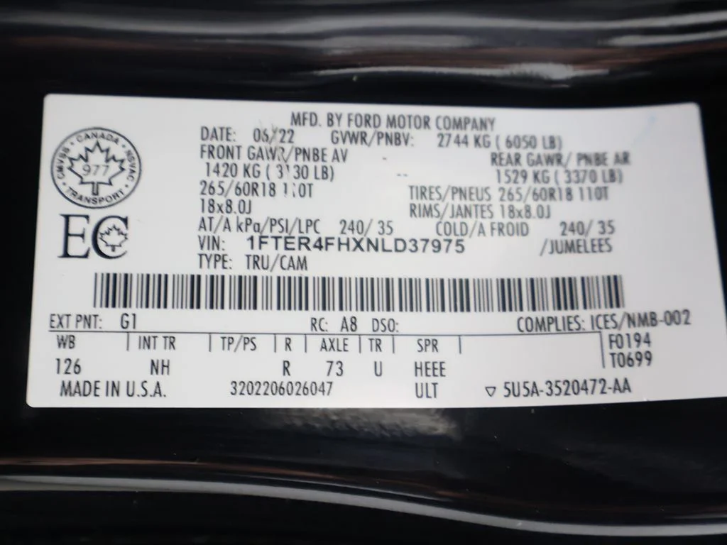 Used 2022 Shadow Black Ford Lariat image 60