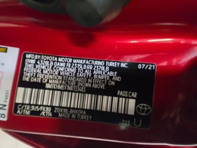 Used 2021 Red Toyota XLE image 25