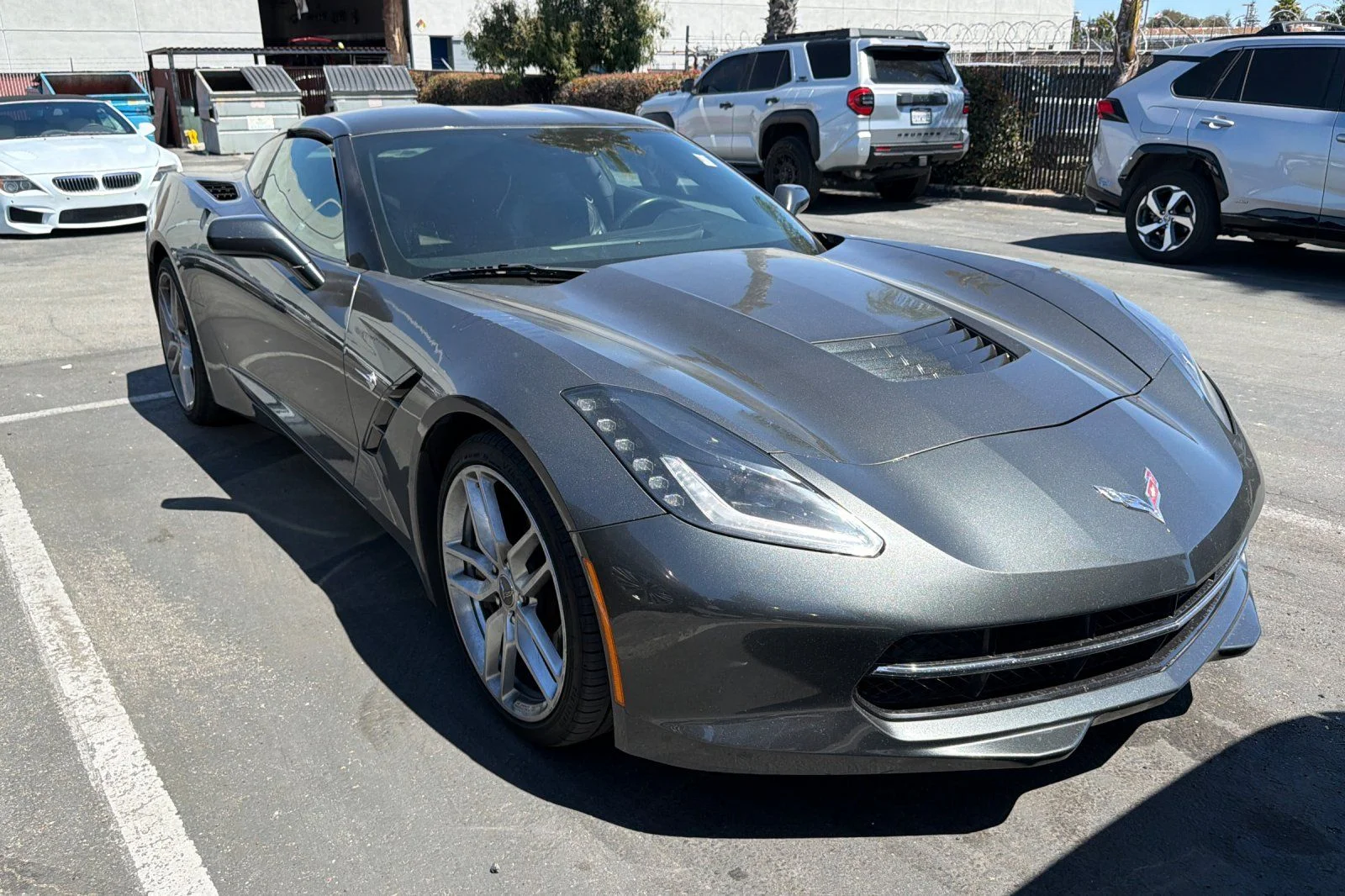 Used 2017 Gray Chevrolet Stingray Z51 image 2