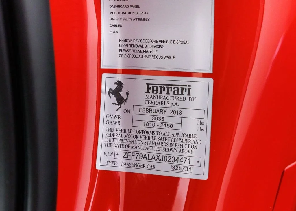 Certified Used 2018 Rosso Corsa Ferrari Base image 33