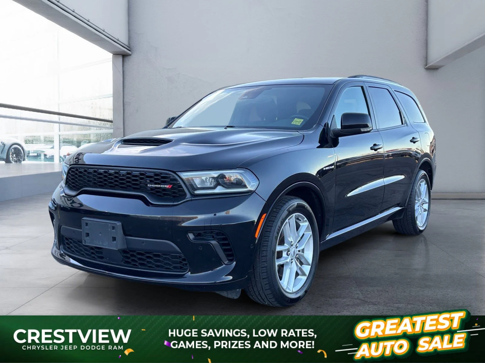 Used 2025 Diamond Black Crystal Pearl Dodge R/T image 1