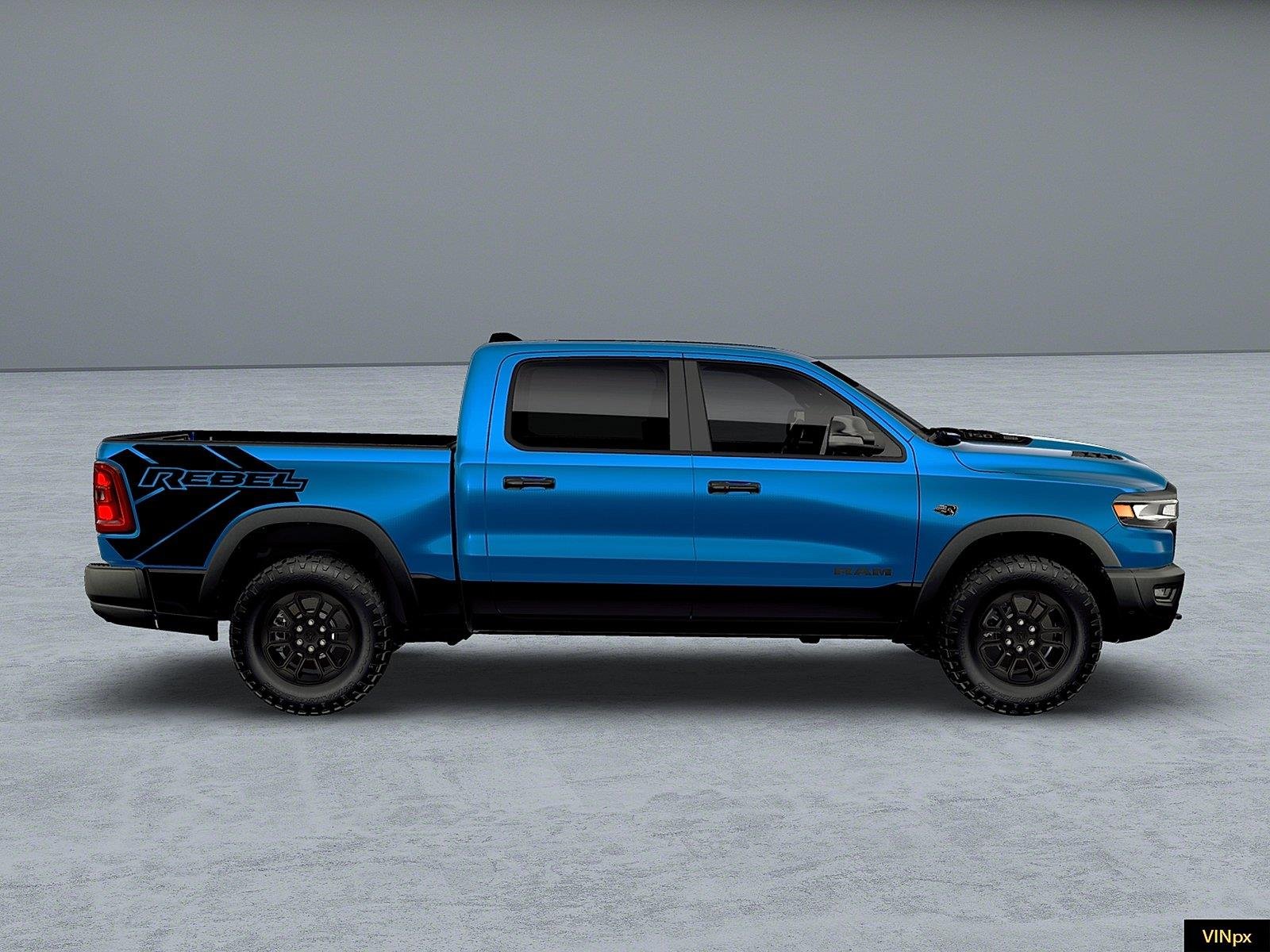 New 2026 Hydro Blue Pearl-Coat Exterior Paint RAM Rebel image 9